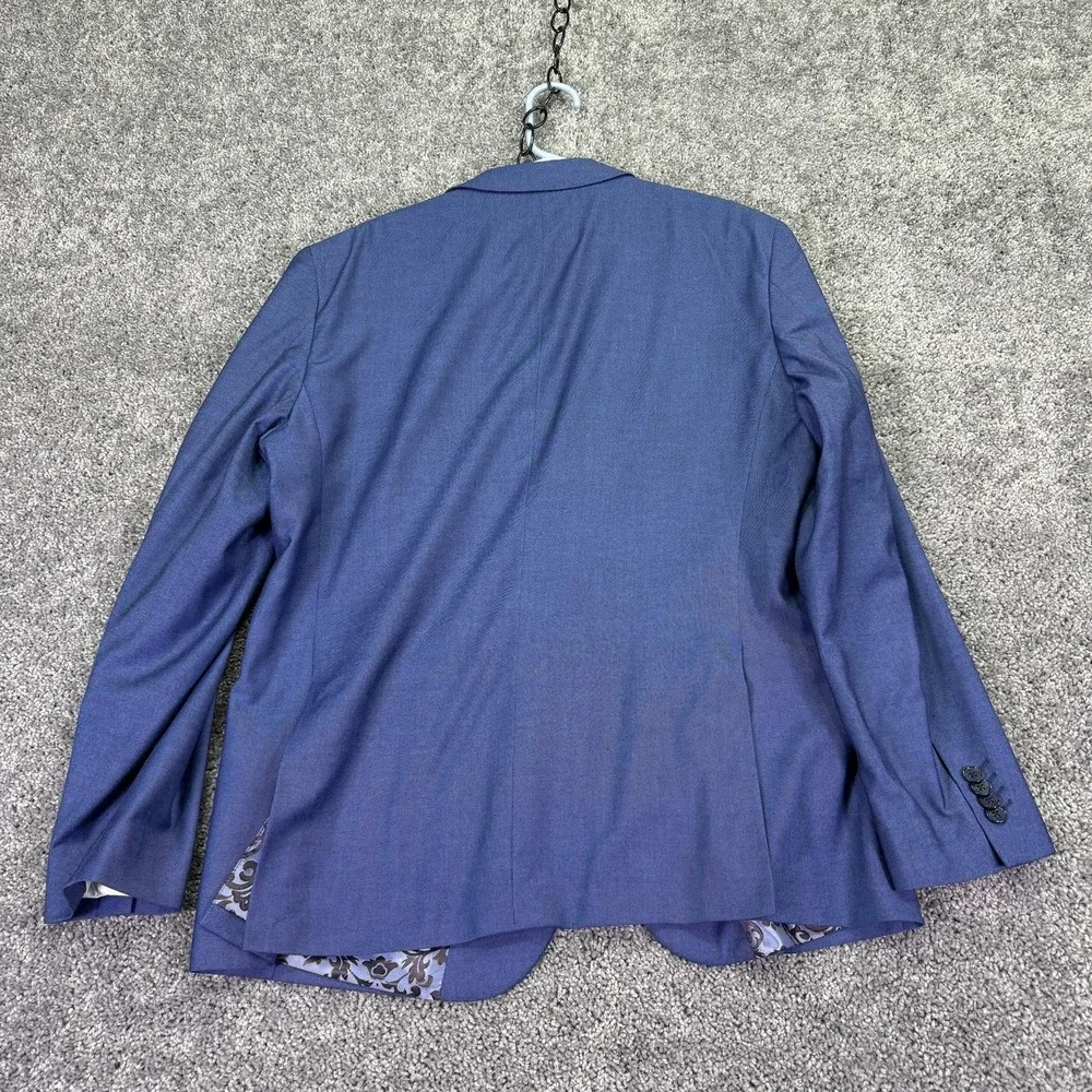 The Savile Row Company Suit Jacket Mens 44R Blue Brixton Stretch Lined Formal